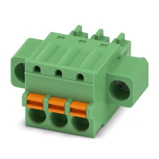 Phoenix Contact FK-MCP 1.5/3-STF-3.81 Series Pluggable Terminal Block, 3-Contact, 3.81 mm Pitch, 320 V, 8 A Current 1851245