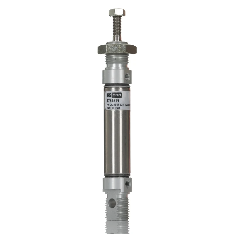 RS PRO 25 mm Roundline Cylinder Double Acting Pneumatic Piston Rod 134mm Length 25mm Stroke 304 Stainless Steel 176-1619