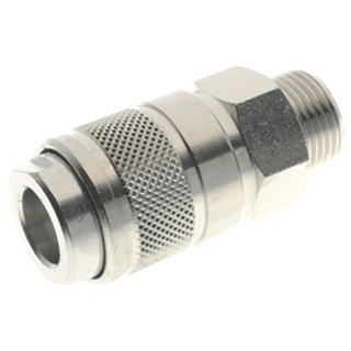 RS PRO Nickel Plated Brass Quick Air Coupling 1/4 in BSP Female Thread 12 Bar 80°C 176-1908