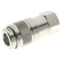 RS PRO Nickel Plated Brass Quick Air Coupling 3/8 in Female BSP 12 bar Operating Pressure 80°C Maximum Temperature 176-1911