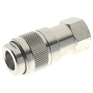 RS PRO Nickel Plated Brass Quick Air Coupling 3/8 in Female BSP 12 bar Operating Pressure 80°C Maximum Temperature 176-1911