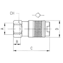 RS PRO Nickel Plated Brass Quick Air Coupling 3/8 in Female BSP 12 bar Operating Pressure 80°C Maximum Temperature 176-1911