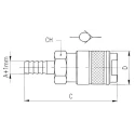 RS PRO Nickel Plated Brass Quick Air Coupling Male ISO 228 Class A 8mm 12 bar 80°C 176-1913