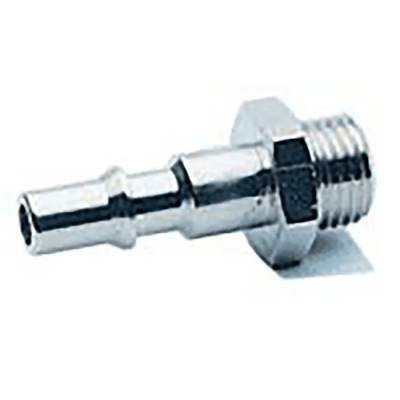 RS PRO Nickel Plated Brass Coupler Nipple 1/4 in Male Thread Size 0.25in Hose Barb 176-1951