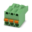 Phoenix Contact FKCT 2.5/3-ST-5.08 Series Pluggable Terminal Block, 3-Contact, 5.08 mm Pitch, 12 A Current, Green 1902123