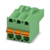 Phoenix Contact FKCT 2.5/3-ST-5.08 Series Pluggable Terminal Block, 3-Contact, 5.08 mm Pitch, 12 A Current, Green 1902123