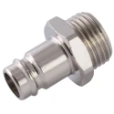 RS PRO Nickel Plated Brass Coupler Nipple 1/2 in Male ISO 228 Class A Thread 0.5in Hose Barb 176-2011