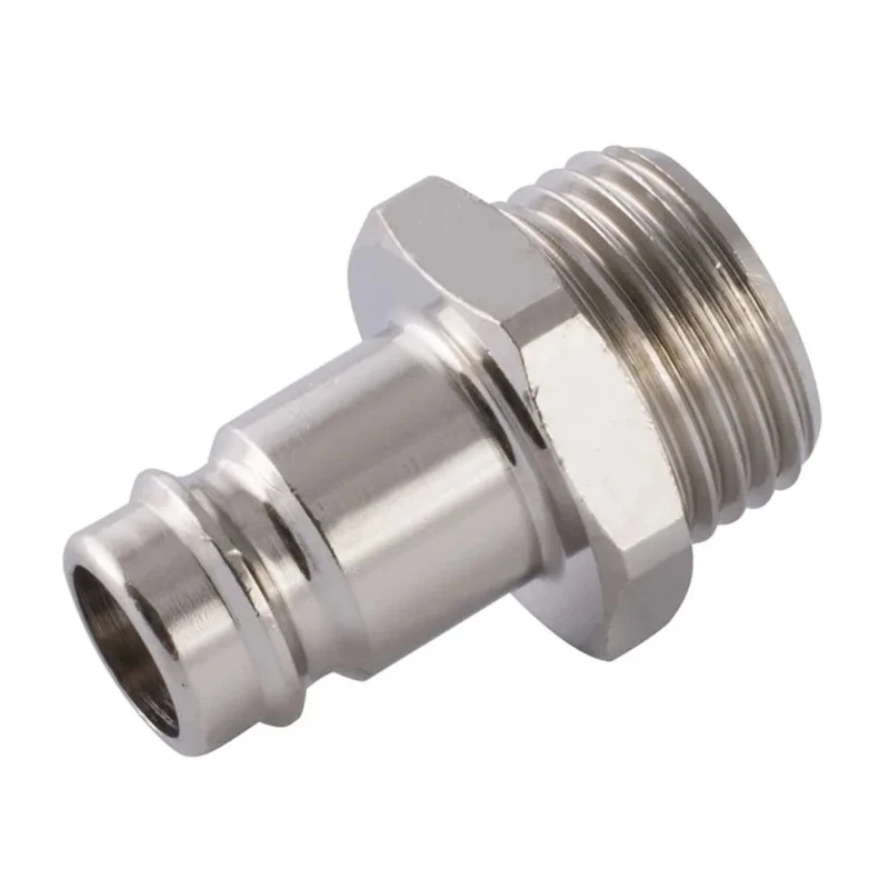 RS PRO Nickel Plated Brass Coupler Nipple 3/8 in Male ISO 228 Class A 176-2010