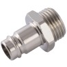 RS PRO Nickel Plated Brass Coupler Nipple 3/8 in Male ISO 228 Class A 176-2010