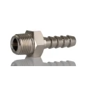 RS PRO Hose Connector 6 mm ID, Nickel Plated Brass Male BSPT Adapter, 5 MPa 50 bar Operating Pressure 176-2015