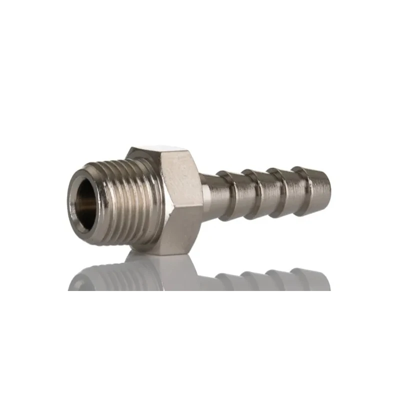 RS PRO Hose Connector 6 mm ID, Nickel Plated Brass Male BSPT Adapter, 5 MPa 50 bar Operating Pressure 176-2015