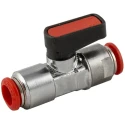 RS PRO Handle Micro Valve 2 Ports Brass Body Push-In 4 mm Thread BS 21 DIN 2999 ISO 7.1 ISO 228 III B 20 bar 176-2144