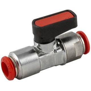 RS PRO Handle Micro Valve 2 Ports Brass Body Push-In 4 mm Thread BS 21 DIN 2999 ISO 7.1 ISO 228 III B 20 bar 176-2144