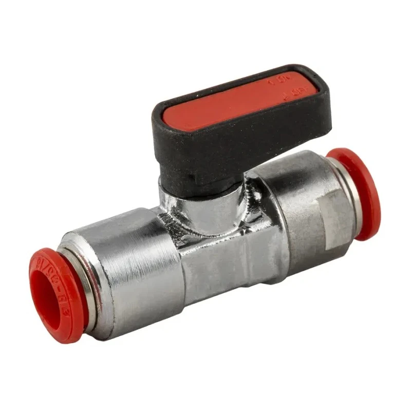 RS PRO Handle Micro Valve 2 Ports Brass Body Push-In 4 mm Thread BS 21 DIN 2999 ISO 7.1 ISO 228 III B 20 bar 176-2144