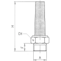 RS PRO Brass Pneumatic Silencer 12 bar Threaded G 1/2 in 89dB Noise Reduction 67mm Length 176-2286