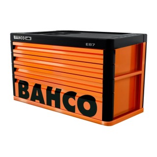 Bahco 4 Drawer Tool Chest Solid Steel 400kg Load Capacity Orange 1487K4