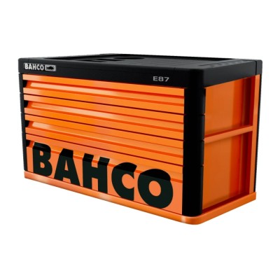 Bahco 4 Drawer Tool Chest Solid Steel 400kg Load Capacity Orange 1487K4