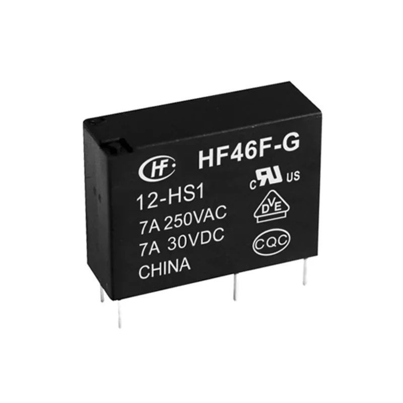 Hongfa Europe GMBH PCB Power Relay 12V dc Coil 10A Switching Current SPST HF46F-G/12-HS1F(610)