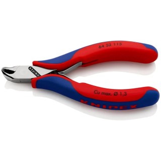 Knipex Cutter End Cutting Nipper Flush Type 115mm Bi-Metal Handle Plastic Grip DIN ISO 9654 64 52 115 RS