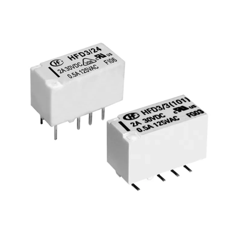 Hongfa Europe GMBH Surface Signal Relay 12V DC Coil Voltage 2A Switching Current DPDT 277V AC 220V DC HFD3/012