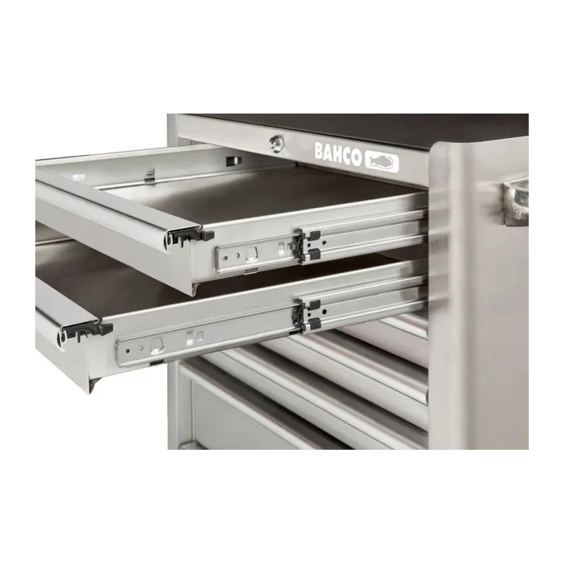 Bahco 7 Drawer Wheeled Roller Cabinet Stainless Steel 762x500x956mm 600kg Load Capacity 1470K7SS