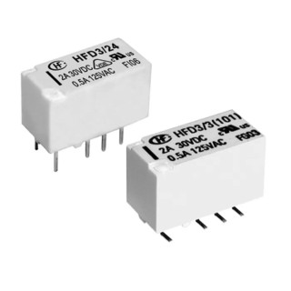 Hongfa Europe GMBH PCB Signal Relay 5V DC Coil 2A DPDT 90W Silver Alloy Contacts HFD3/5-L2