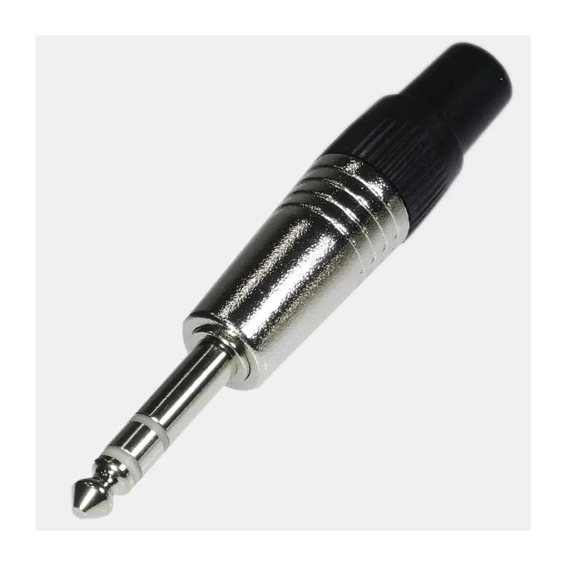 RS PRO TRS Connector 6.35 mm Male Stereo 1A Solder 500V dc 176-3385