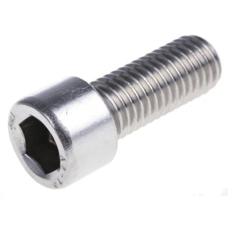 RS PRO Plain Stainless Steel Hex Socket Cap Screw M12 x 30 mm DIN 912 288-957
