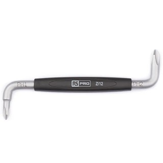 RS PRO Right Angle Offset Screwdriver, PH1 x PH2 Tip, 100 mm Blade, VDE/1000V Approved, Ergonomic Grip, Turkey 176-3423