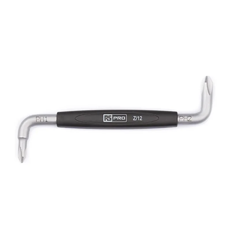 RS PRO Right Angle Offset Screwdriver, PH1 x PH2 Tip, 100 mm Blade, VDE/1000V Approved, Ergonomic Grip, Turkey 176-3423