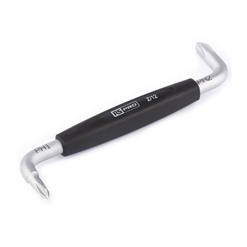 RS PRO Right Angle Offset Screwdriver, PH1 x PH2 Tip, 100 mm Blade, VDE/1000V Approved, Ergonomic Grip, Turkey 176-3423