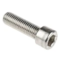 RS PRO Plain Stainless Steel Hex Socket Cap Screw M12 x 40 mm DIN 912 288-963