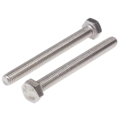 RS PRO Plain Stainless Steel Hex Bolt M6 x 60 mm DIN 933 289-017