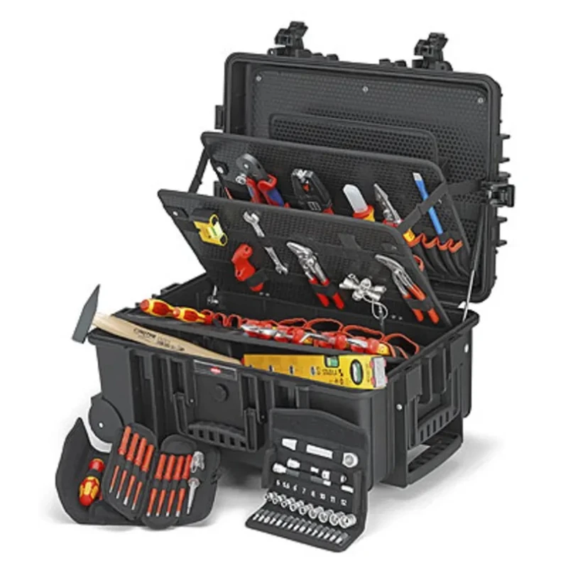 Knipex Heavy Duty Plastic Tool Case, Robust45 Shockproof, Dustproof, Waterproof, 609x428x263 mm, 45 Litres Capacity 00 21 37