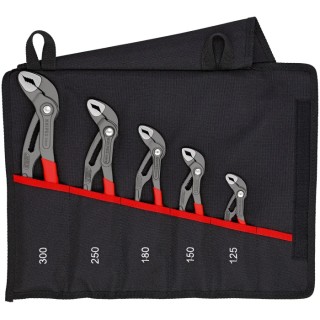 Knipex Cobra® 5-Piece Water Pump Plier Set with Sizes 125mm, 150mm, 180mm, 250mm and 300mm 00 19 55 S5