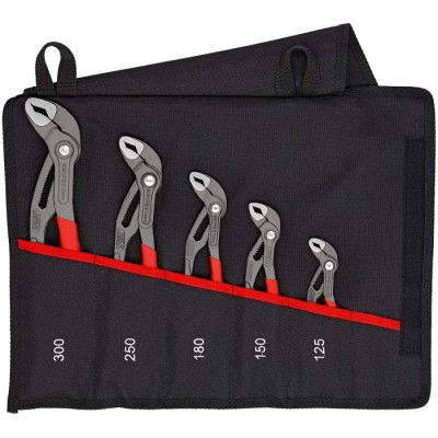 Knipex Cobra® 5-Piece Water Pump Plier Set with Sizes 125mm, 150mm, 180mm, 250mm and 300mm 00 19 55 S5