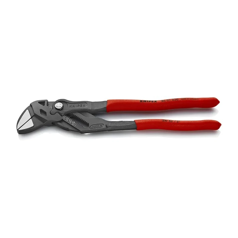 Knipex Plier Wrench, 250mm Overall Length, Smooth 52mm Jaw Chrome Vanadium Steel 86 01 250