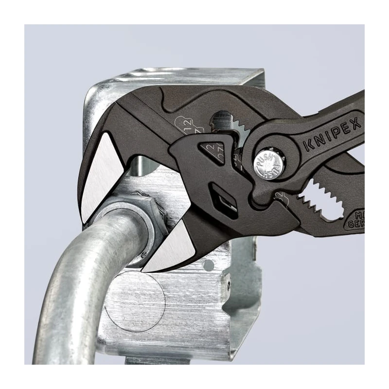 Knipex Plier Wrench, 250mm Overall Length, Smooth 52mm Jaw Chrome Vanadium Steel 86 01 250