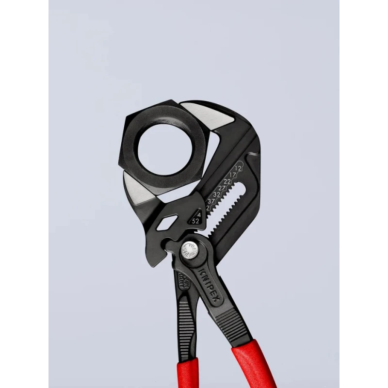 Knipex Plier Wrench, 250mm Overall Length, Smooth 52mm Jaw Chrome Vanadium Steel 86 01 250