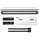 Belden KeyConnect Series Cat5e, Cat6 24 Port Keystone Patch Panel 1U Black AX103114