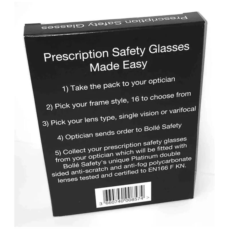 Bolle Safety Safety Glasses Surface Damage By Fine Particles Impact Resistant Electric Arc Resistant Arc Flash RXPACK Single