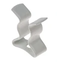 RS PRO Nylon Coated Stainless Steel Spring Clip 6.35 mm Clip to Suit Diameter 6.35 mm Fixing Hole Diameter 2.2 mm 289-540