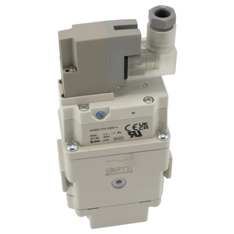SMC Pneumatic Solenoid Valve Start-Up Valve G AV Series 24V dc 1/4 in Threaded Port AV2000-F02-5DZB-A