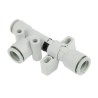SMC Vacuum Generator Compatible with Polyurethane, Nylon, Soft Nylon, PFA, FEP Tubing ZH13DLA-08-10-10