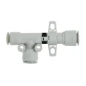 SMC Vacuum Generator Compatible with Polyurethane, Nylon, Soft Nylon, PFA, FEP Tubing ZH13DLA-08-10-10