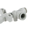 SMC Vacuum Generator Compatible with Polyurethane, Nylon, Soft Nylon, PFA, FEP Tubing ZH13DLA-08-10-10