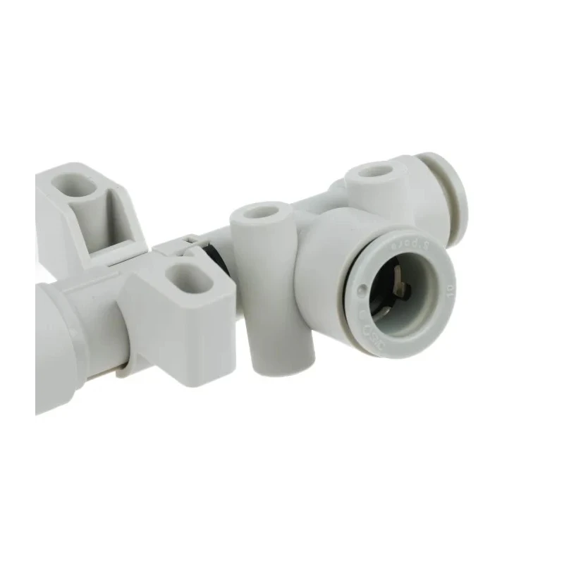 SMC Vacuum Generator Compatible with Polyurethane, Nylon, Soft Nylon, PFA, FEP Tubing ZH13DLA-08-10-10