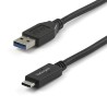 StarTech.com USB 3.1 Male USB Type A to Male USB Type C Charging and Data Cable Black 1m USB31AC1M