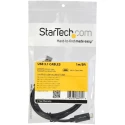 StarTech.com USB 3.1 Male USB Type A to Male USB Type C Charging and Data Cable Black 1m USB31AC1M