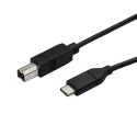 StarTech.com USB 2.0 Male USB Type C to Male USB B Cable, Black PVC Jacket, 3m USB2CB3M